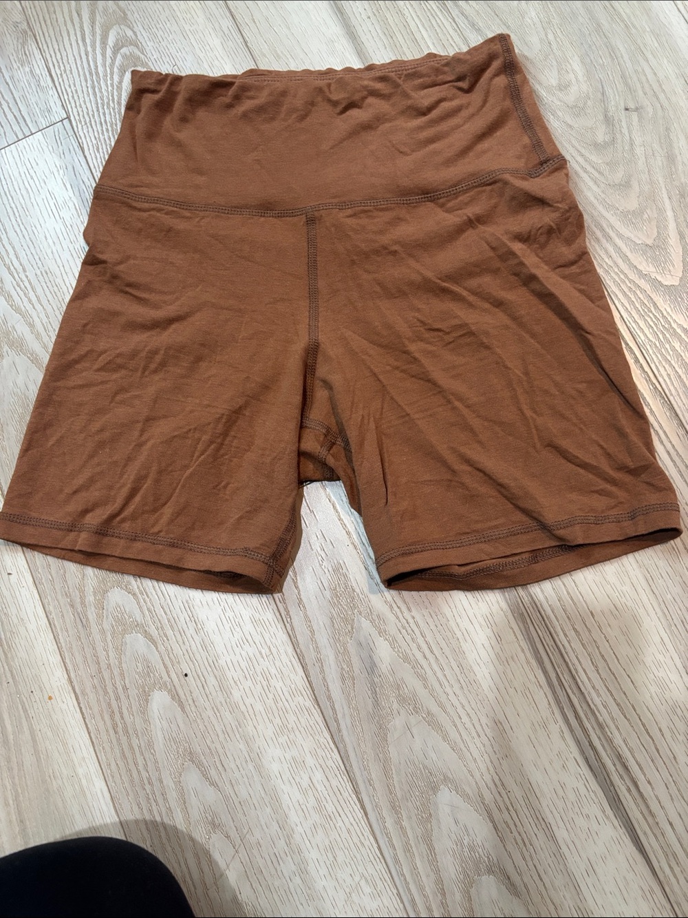 High-Rise Women's Bike Shorts in Brown